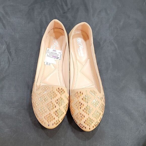 BRAND NEW FOREVER COMFORT RHINESTONE EMBROIDERED SLIP-ON WOMEN"S BALLET FLAT - Picture 5 of 16